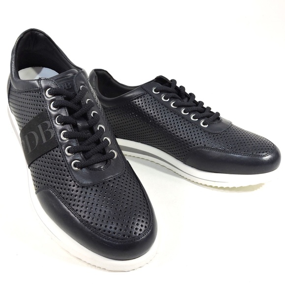 PRINCIPE DI BOLOGNA 🇮🇹 MEN'S BLACK SOFT LEATHER COMFORT SNEAKERS